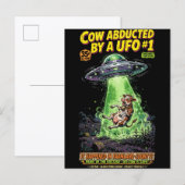 Cow Abducted by a UFO #1 ポストカード (正面/裏面)