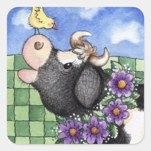 Cow and Chick – ステッカー (正面)