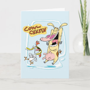 Cow and Chicken Laughing Graphic カード