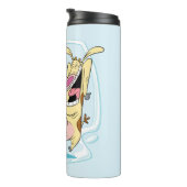 Cow and Chicken Laughing Graphic タンブラー (回転右)