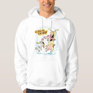 Cow and Chicken Laughing Graphic パーカ