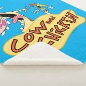 Cow and Chicken Logo Graphic シェルパブランケット (3/4)