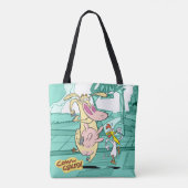 Cow and Chicken Running Graphic トートバッグ (裏面)