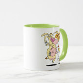 Cow and Chicken Running Graphic マグカップ (正面右)