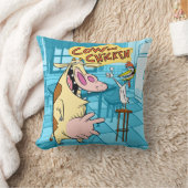 Cow and Chicken Smiling Graphic クッション (ブランケット)