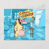 Cow and Chicken Smiling Graphic ポストカード (正面)