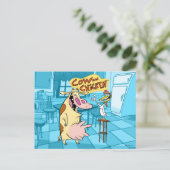 Cow and Chicken Smiling Graphic ポストカード (スタンド正面)
