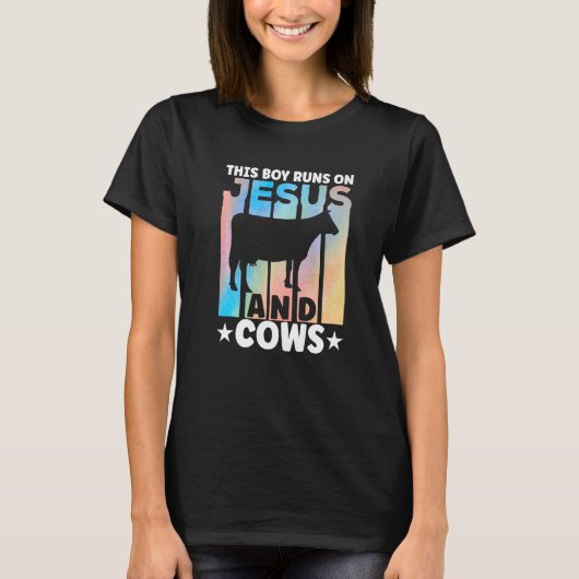 Cow Apparel Farmer Cows Lover for Boys Premium Tシャツ (正面)