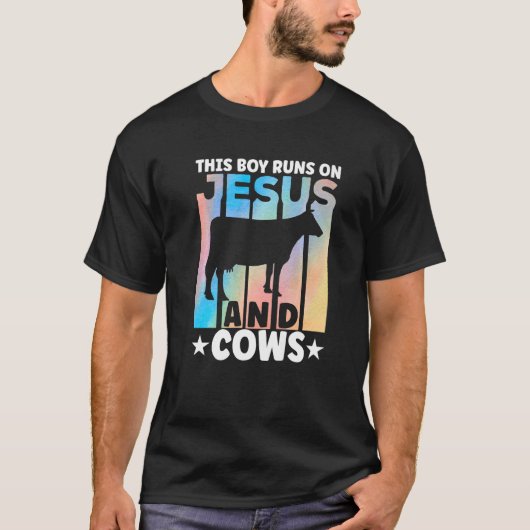 Cow Apparel Farmer Cows Lover for Boys Premium Tシャツ (正面)