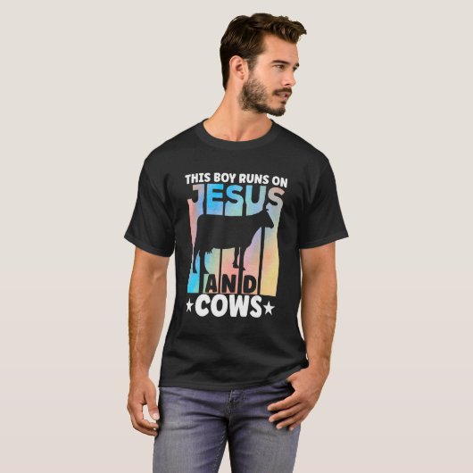 Cow Apparel Farmer Cows Lover for Boys Tシャツ (正面フル)
