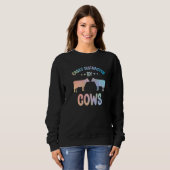 Cow Apparel Farmer Cows Lover for Women & Kids Pre スウェットシャツ (正面フル)