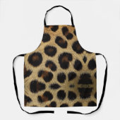 Cow Black White Spots Fur エプロン (正面)