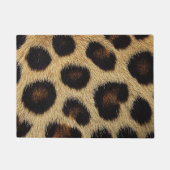 Cow Black White Spots Fur ドアマット (正面)