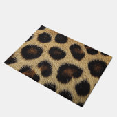 Cow Black White Spots Fur ドアマット (アングル)