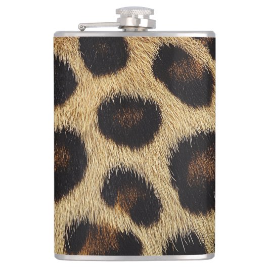 Cow Black White Spots Fur フラスク (正面)