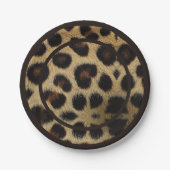 Cow Black White Spots Fur ペーパープレート (正面)