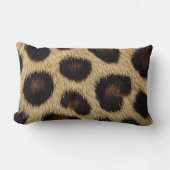 Cow Black White Spots Fur ランバークッション (正面)