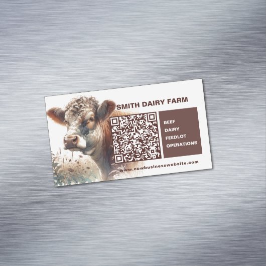 Cow Business QR Code Card Magnet マグネット名刺 (インサイチュ)