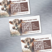 Cow Business QR Code Card Magnet マグネット名刺