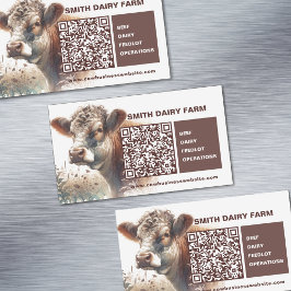Cow Business QR Code Card Magnet マグネット名刺
