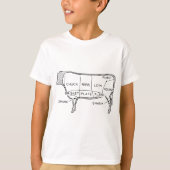 Cow Butcher Chart (2) Tシャツ (正面)