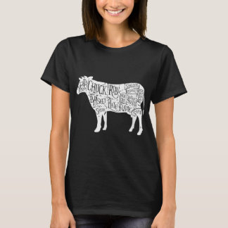 Cow Butchers Beef Cuts Diagram Tシャツ
