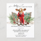 Cow Christmas Winter Baby Shower Budget (正面)