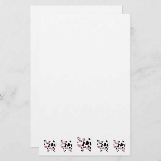 Cow Design 便箋 (正面/裏面)