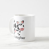 Cow Design Personalised コーヒーマグカップ (正面左)