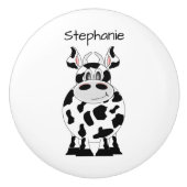 Cow Design Personalised セラミックノブ (正面)