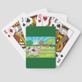 Cow Grazing On A Farm Animals Playing Cards トランプ (裏面)