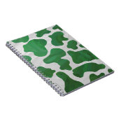 Cow Green & White プリント ノートブック (右側)