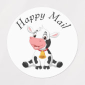 Cow Happy Mailラベル ラベル (デザイン2)