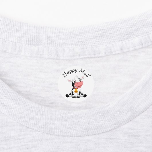 Cow Happy Mailラベル ラベル (貼付)