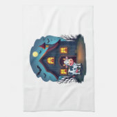 Cow & Haunted Barn キッチンタオル (縦)