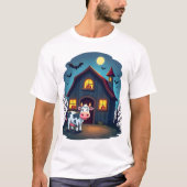 Cow & Haunted Barn Tシャツ (正面)