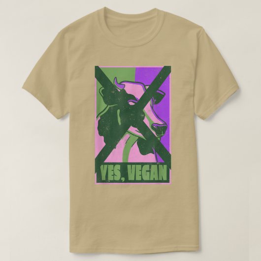Cow Healthy Vegetable Proud Vegetarian Yes Vegan  Tシャツ (デザイン正面)