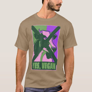 Cow Healthy Vegetable Proud Vegetarian Yes Vegan Tシャツ