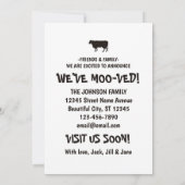 Cow Herdおもしろいの新しい自宅住所を移動する 案内状 (裏面)