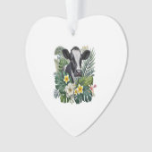 Cow in Floral Jungle Png, Tropical Cow オーナメント (正面)