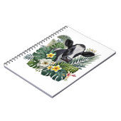 Cow in Floral Jungle Png, Tropical Cow ノートブック (左側)