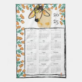 Cow In the Meadow 2025カレンダー キッチンタオル (縦)