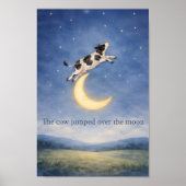 Cow Jumping Over the Moon – Nursery Rhyme Poster ポスター (正面)