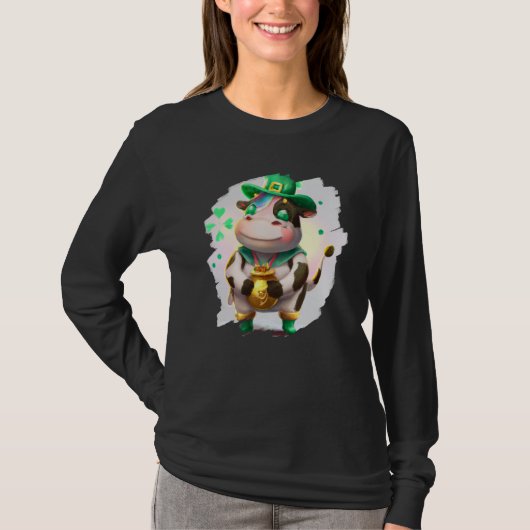 Cow Leprechaun Cows St Patricks Day  3 Tシャツ (正面)