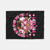 Cow Love You Till The Cows Come Home  フリースブランケット (正面(横))