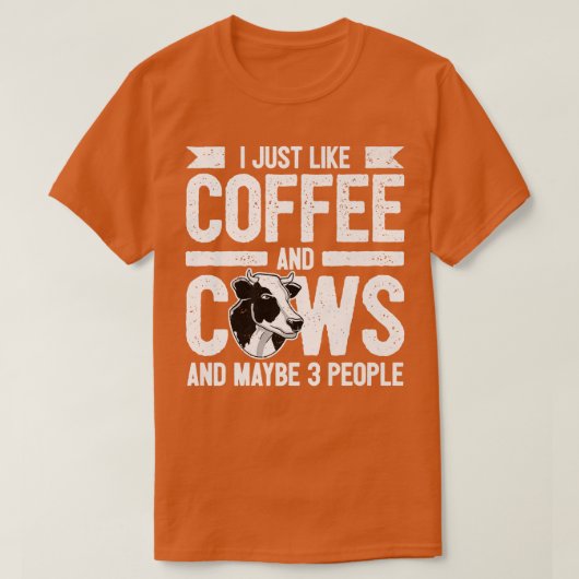Cow Lover Cattle Farmer  Coffee And Cows  Tシャツ (デザイン正面)