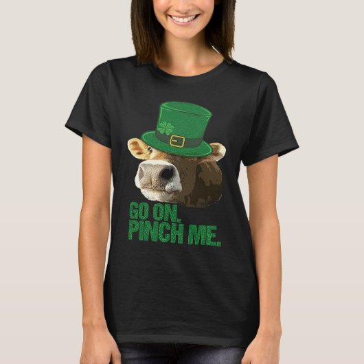 Cow Lovers Sarcastic St Patricks Day Leprechaun Co Tシャツ (正面)