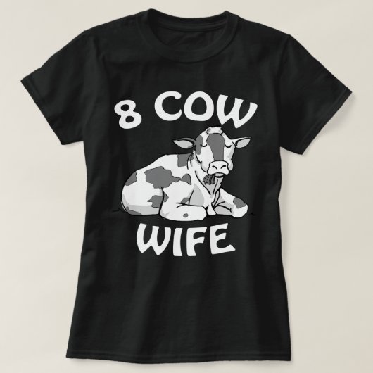 Cow Mooey Mormon LDS Funny 8 Cow Wife Men Women T Tシャツ (デザイン正面)