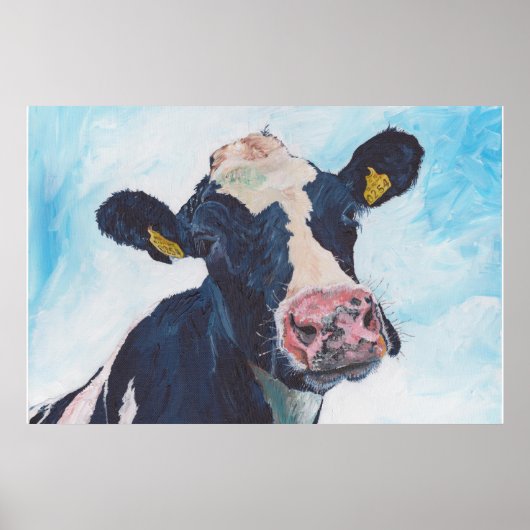 Cow No 01. 0254 Irish Friesian Cow ポスター (正面)