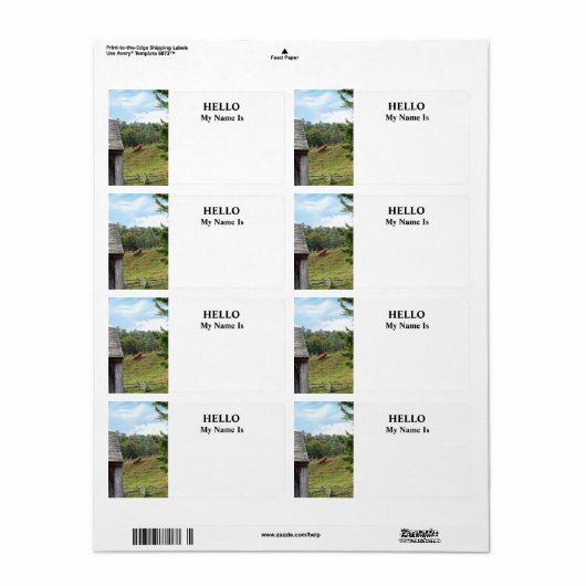 Cow on Hill ラベル (フルシート)